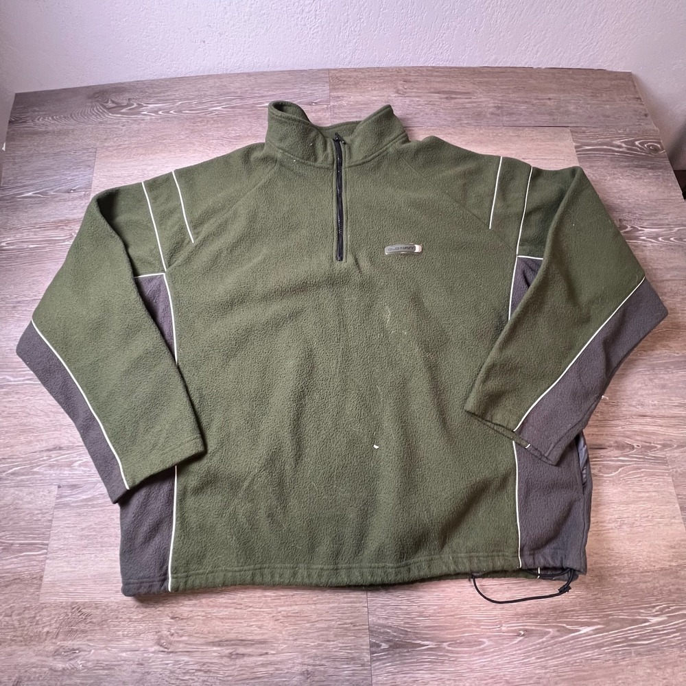 Old Navy Fleece Pullover Mens XXL Green Vintage 1999 1/4 Zip Gorpcore Techwear